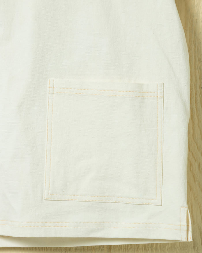 Normandy Fisherman's Jacket in White Canvas