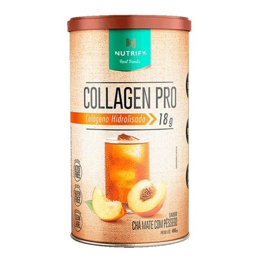 NUTRIFY | Collagen Pro Sabor Chá Mate com Pêssego (450 gramas)