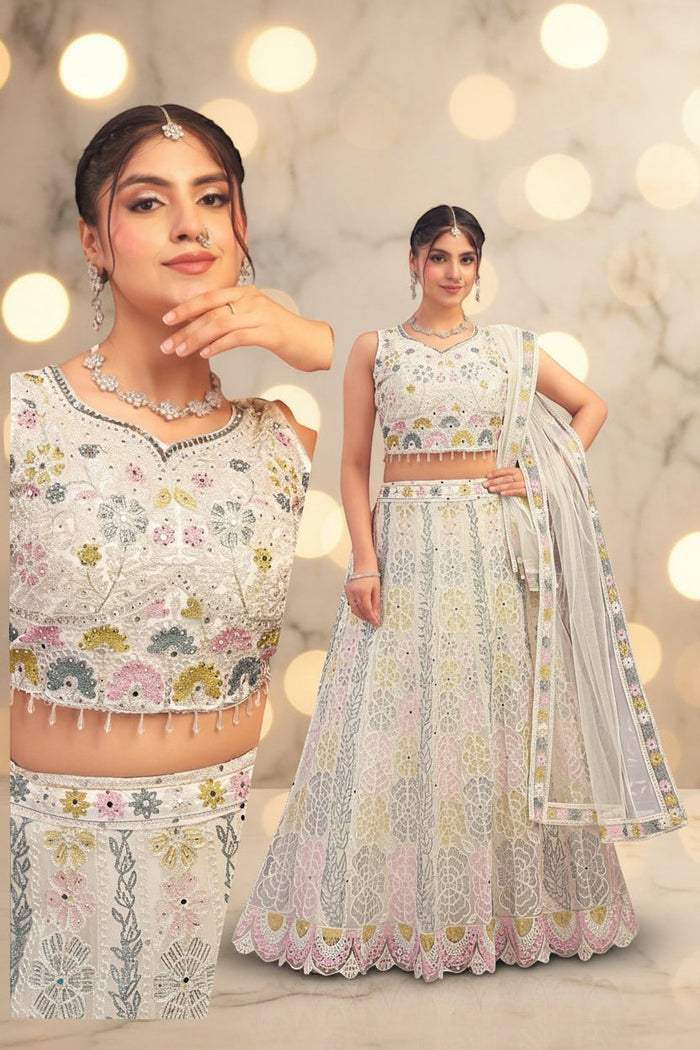 Off white embroidered Lehenga choli