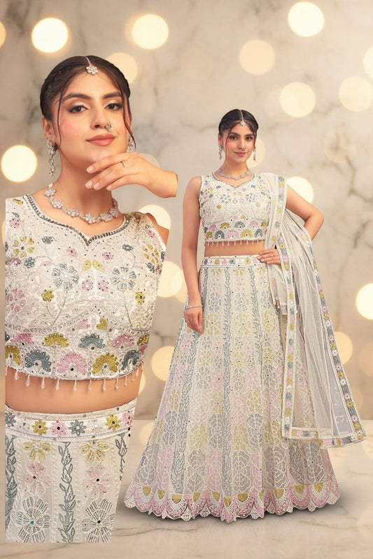 Off white embroidered Lehenga choli