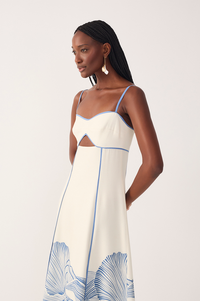 Off-White Mergulho Cut-Out Linen Midi Dress_4