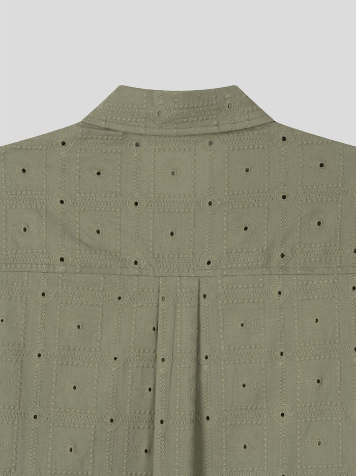 Orbit Eyelet Crop Shirt