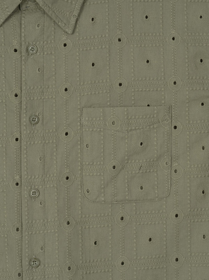 Orbit Eyelet Crop Shirt