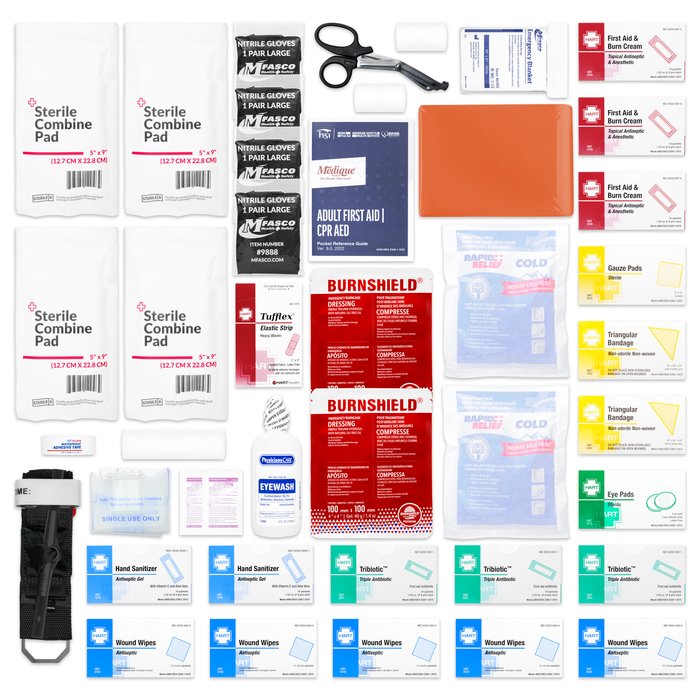 OSHA Class B First Aid Kit EM385-1-1 Red Tote Bag