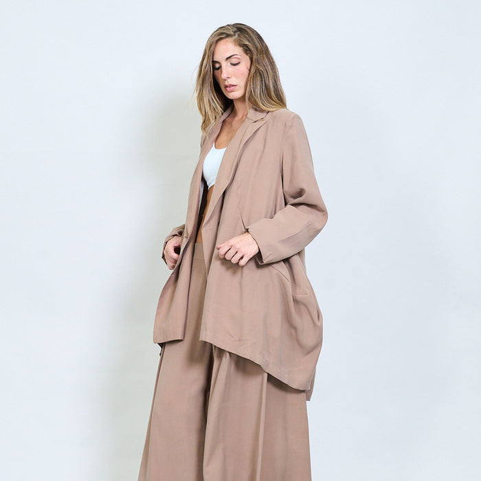 Oversized asymmetrical double-breasted blazer wholesale