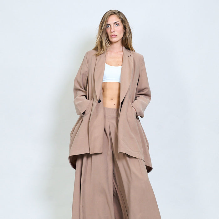 Oversized asymmetrical double-breasted blazer wholesale