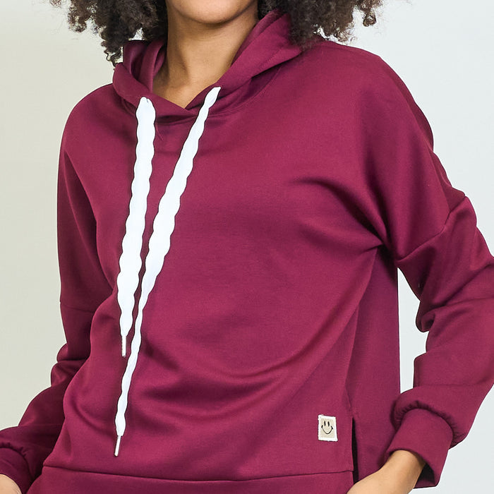 Oversized hoodie with contrast drawstring wholesale