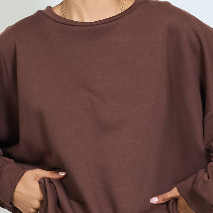 Oversized sweatshirt with back cut-out detail wholesale
