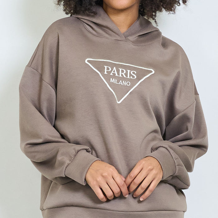 Paris Milano graphic print hoodie wholesale