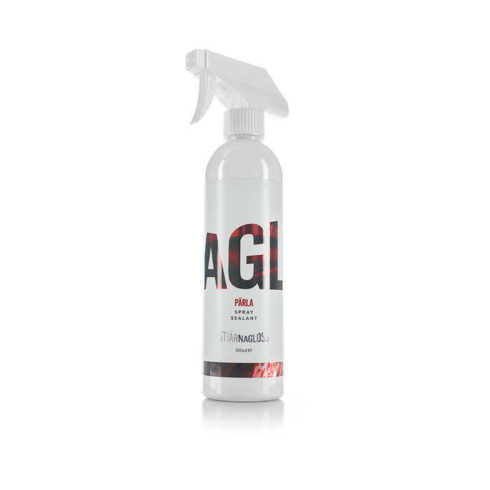 A spray bottle of Stjarnagloss Parla on a white background.