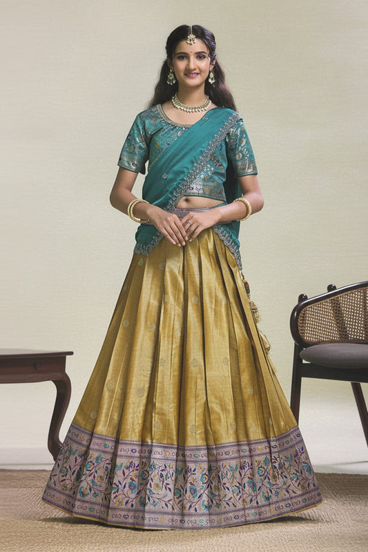 Pattu lehenga for teenagers