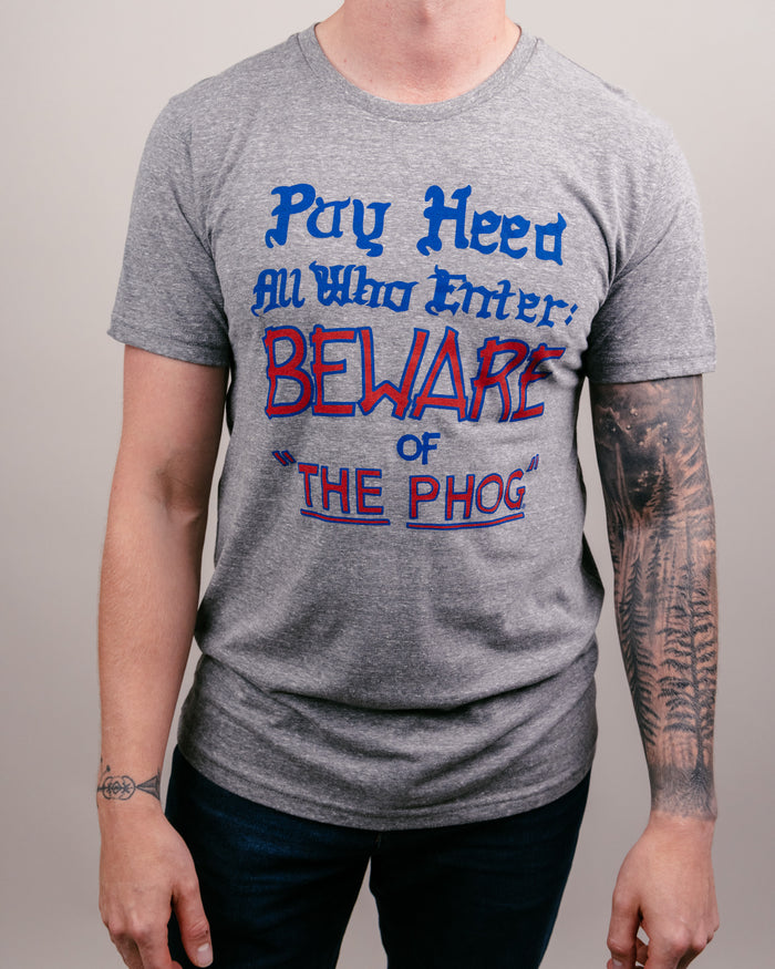 Grey Kansas Jayhawks Pay Heed Vintage T-Shirt Front