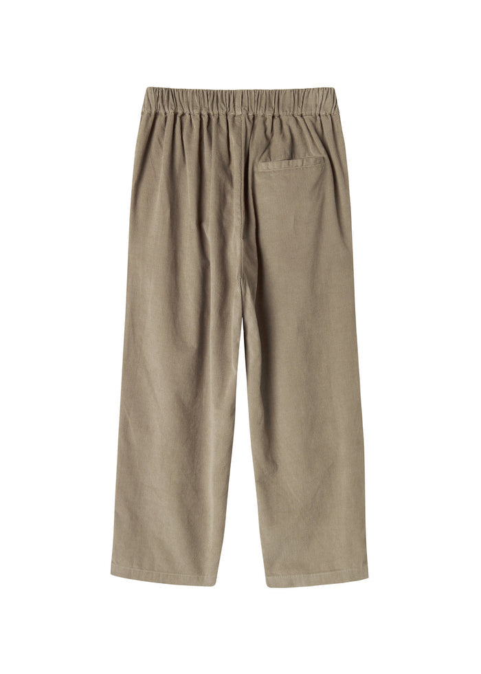 Beige wide-leg baby corduroy trousers for children