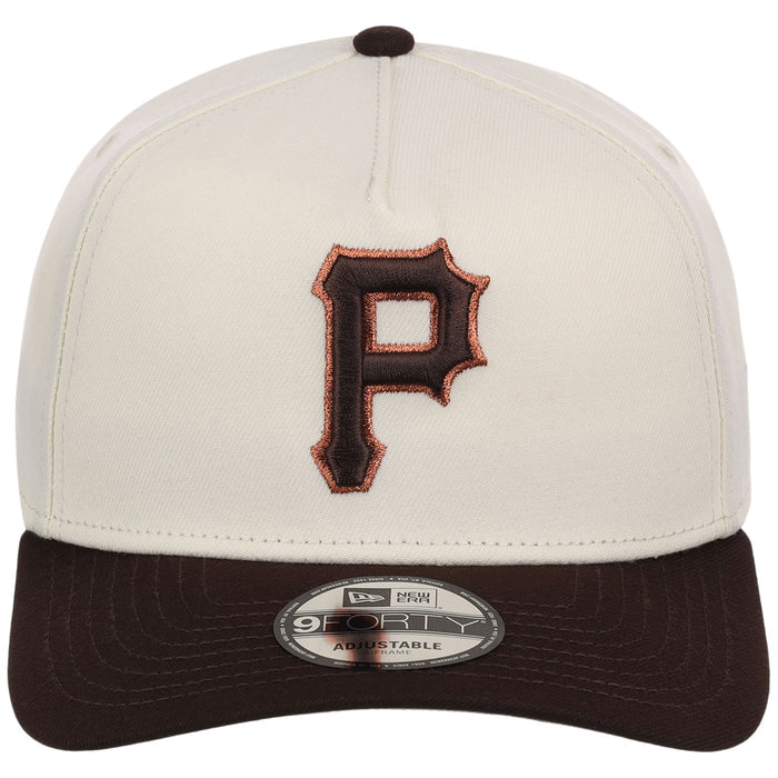 Pittsburgh Pirates MLB Chrome x Burnt Wood FASHION CORE New Era 9FORTY A-Frame