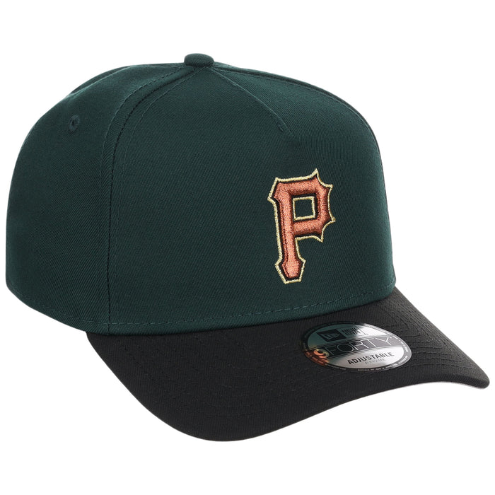 Pittsburgh Pirates MLB Dark Green x Black FASHION CORE New Era 9FORTY A-Frame