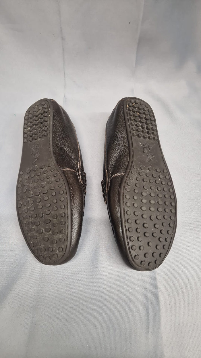 Polo Ralph Lauren Men’s Vintage Brown Leather Moccasins UK 9 EU 43