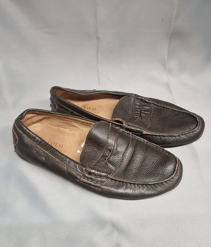 Polo Ralph Lauren Men’s Vintage Brown Leather Moccasins UK 9 EU 43