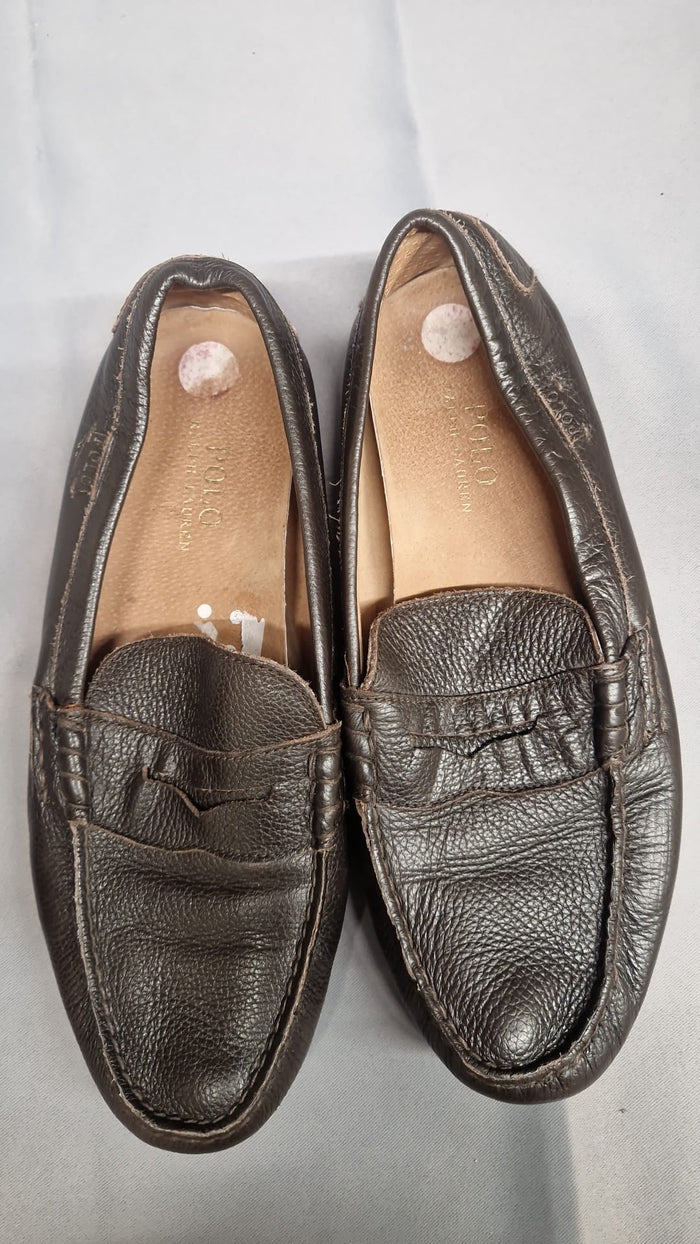 Polo Ralph Lauren Men’s Vintage Brown Leather Moccasins UK 9 EU 43