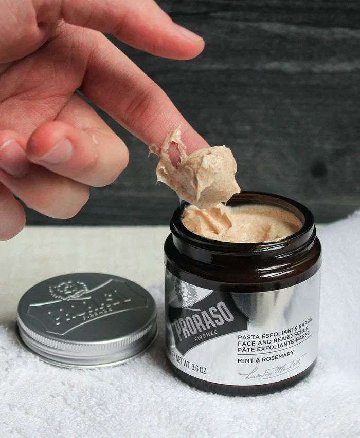 Proraso Exfoliating Beard Paste and Facial Scrub Mint And Rosemary - P803