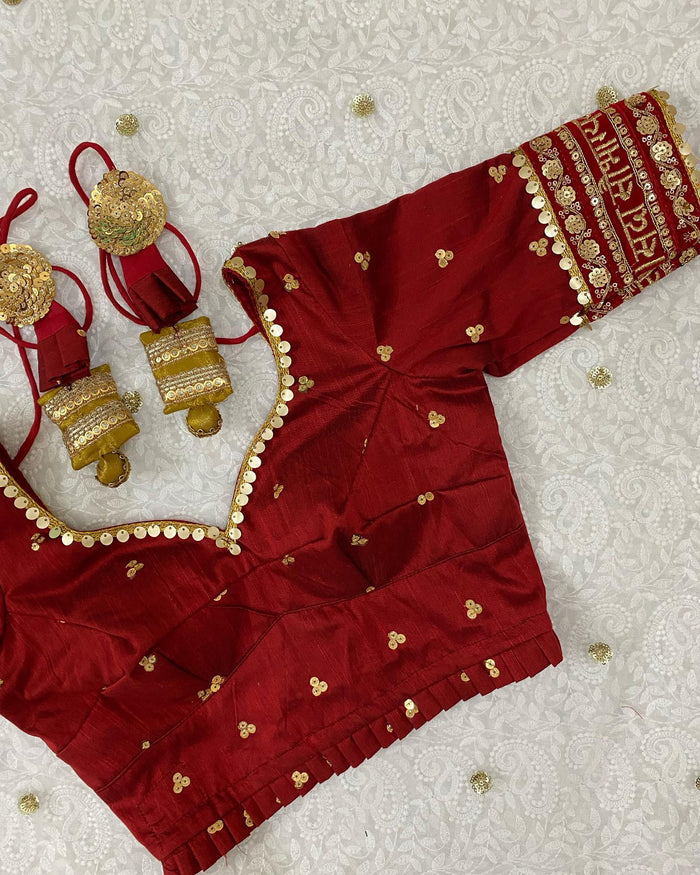 red bridal blouse image