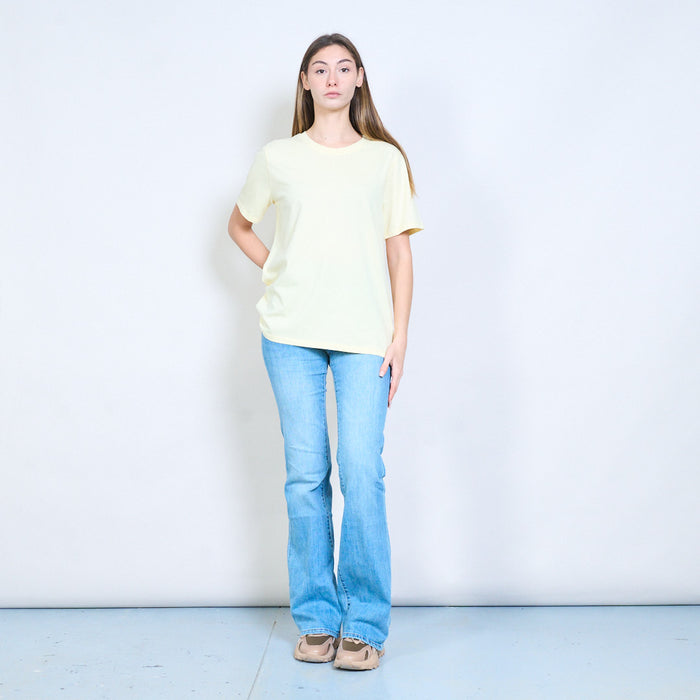 Relaxed crewneck plain short sleeve jersey t shirt wholesale
