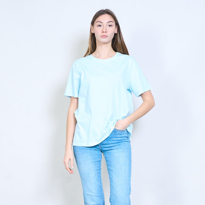 Relaxed crewneck plain short sleeve jersey t shirt wholesale