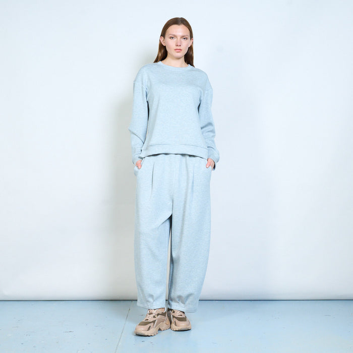 Relaxed fit soft sweatshirt with ribbed trim wholesale
