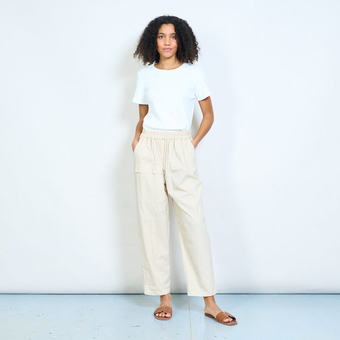 Relaxed fit utility pocket elastic waist trousers wholesale