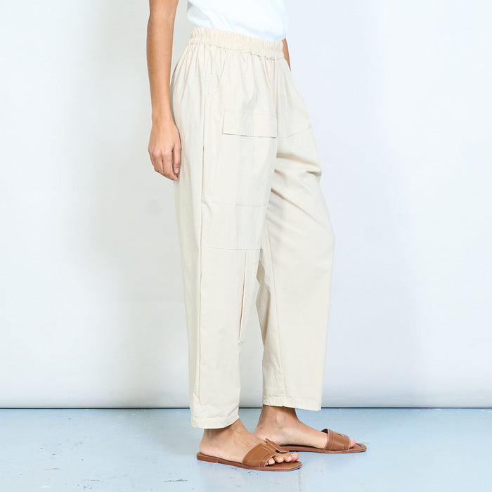 Relaxed fit utility pocket elastic waist trousers wholesale