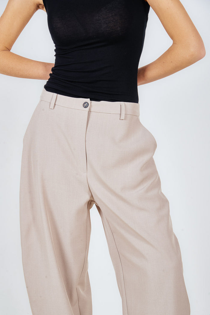Relaxed straight leg tailored trouser wholesale