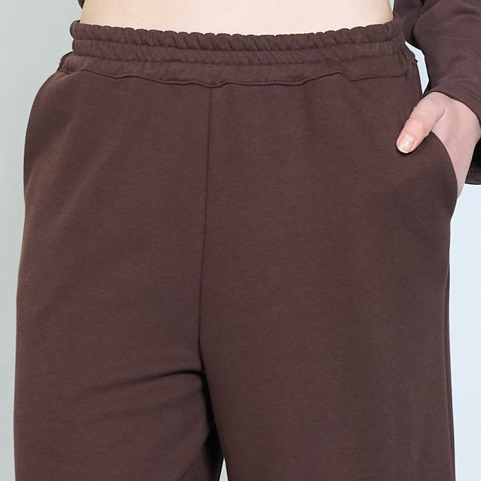 Relaxed wide leg jersey trousers with cargo pockets wholesale