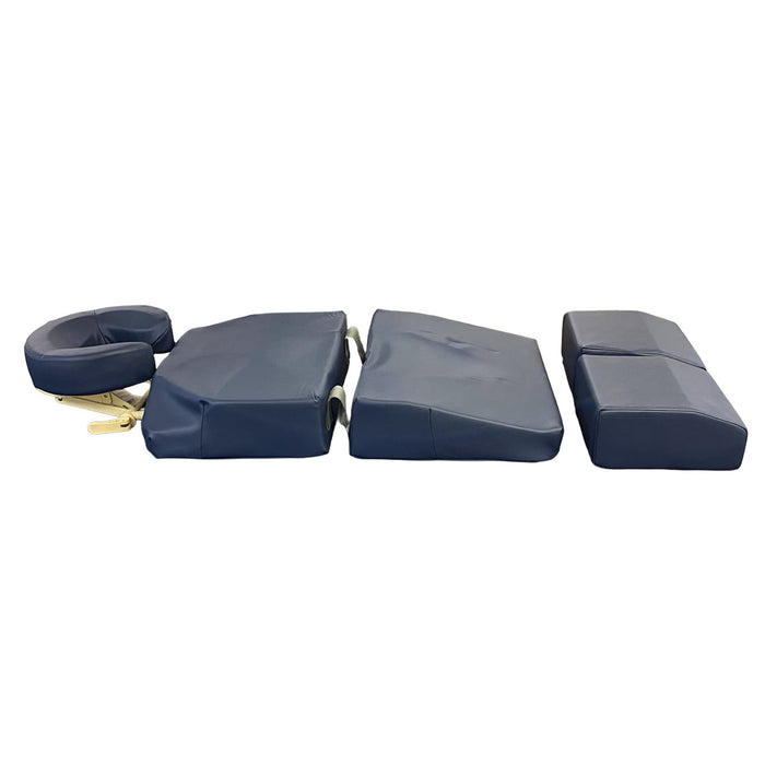 Relaxus 4-piece pregnancy support cushion and headrest Pregnancy support cushion for massage table
Prenatal massage cushion in Agate Blue Face-down pregnancy massage support system Pregnancy bolster set with split leg support
Portable prenatal massage cushion with carry bag Ergonomic pregnancy massage headrest and cushion
Professional pregnancy support cushion for spas and clinics