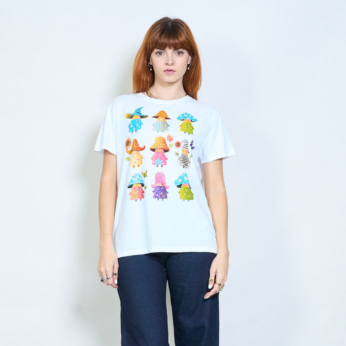 Rhinestones illustrated character graphic printed short sleeve t shirt wholesale
