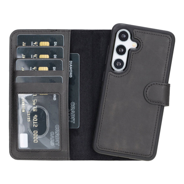 Samsung Galaxy S26 Plus Magnetic Detachable Leather Wallet Case by Hardiston - premium Samsung S - 26 Cases