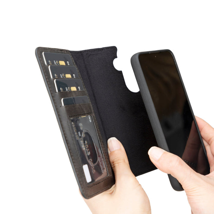 Samsung Galaxy S26 Plus Magnetic Detachable Leather Wallet Case by Hardiston - premium Samsung S - 26 Cases