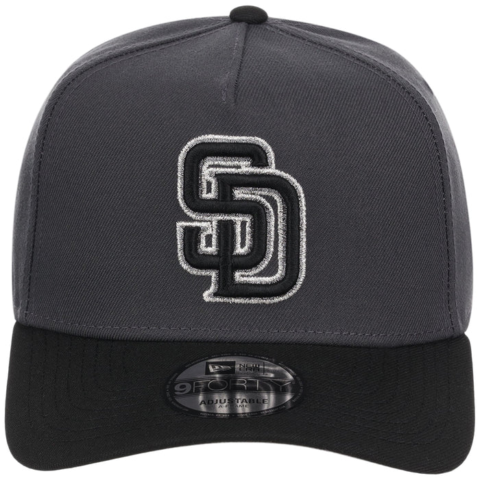 San Diego Padres MLB Graphite x Black FASHION CORE New Era 9FORTY A-Frame