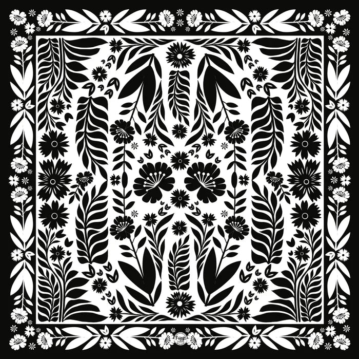 Señorita Black and White Wild Rag Scarf at Bourbon Cowgirl