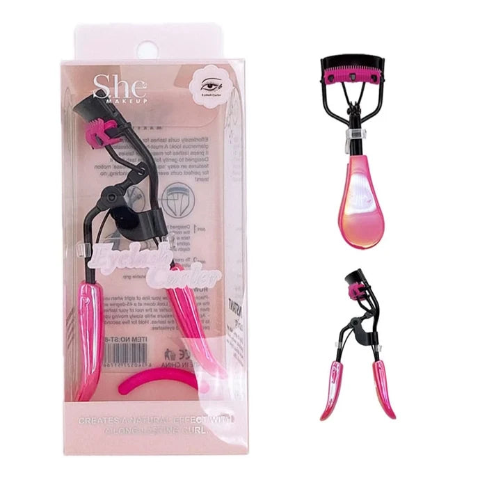 S.HE Makeup Professional Eyelash Curler with Built-in Separator Comb (2-Pack) – Ergonomic Lash Lifter for Natural, Long-Lasting Curl