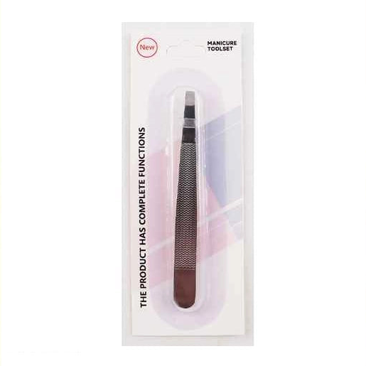 Slant-Tip Tweezers – Precision Stainless Steel Grooming Tool for Eyebrows & Splinters (ETC-2949)