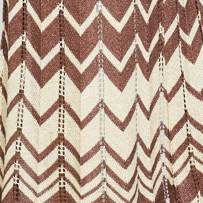 Sleeveless zigzag pattern long knit cardigan wholesale