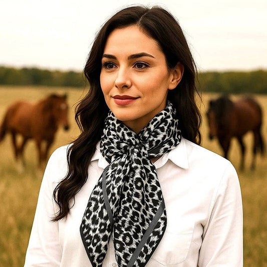 Snow Leopard Wild Rag Scarf 35"