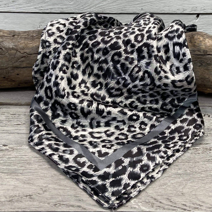 Snow Leopard Wild Rag Scarf 35"
