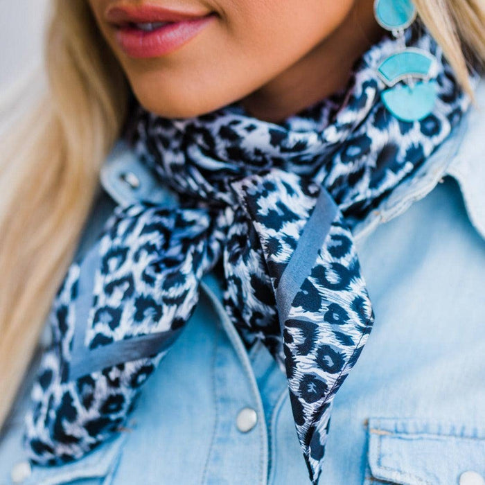 Snow Leopard Wild Rag Scarf 35"