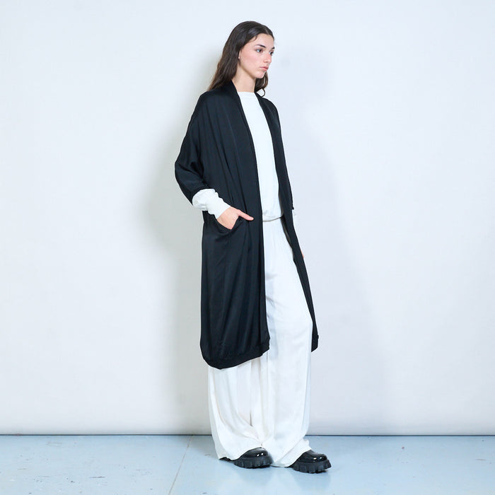 Soft drape minimalist open-front kimono cardigan wholesale
