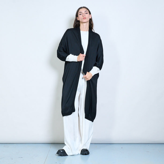 Soft drape minimalist open-front kimono cardigan wholesale