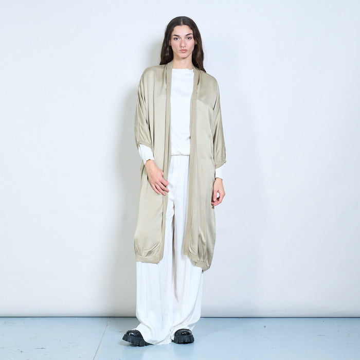 Soft drape minimalist open-front kimono cardigan wholesale