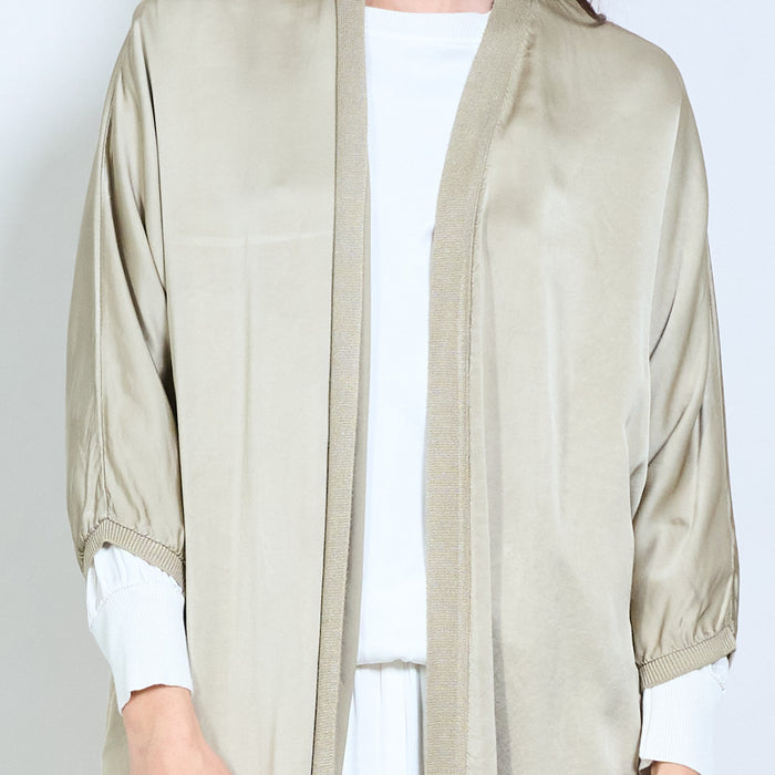 Soft drape minimalist open-front kimono cardigan wholesale