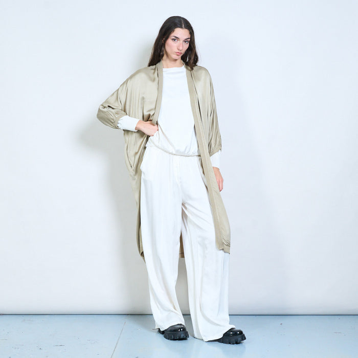 Soft drape minimalist open-front kimono cardigan wholesale