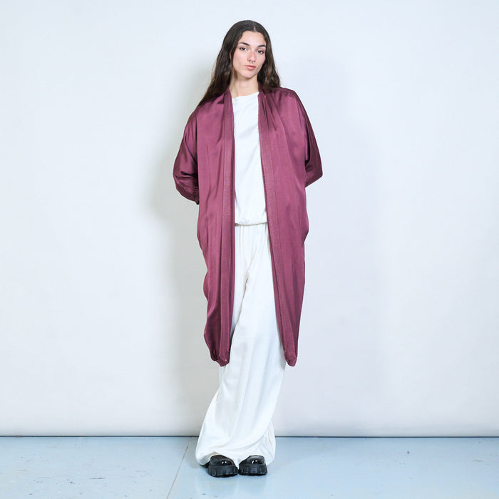 Soft drape minimalist open-front kimono cardigan wholesale