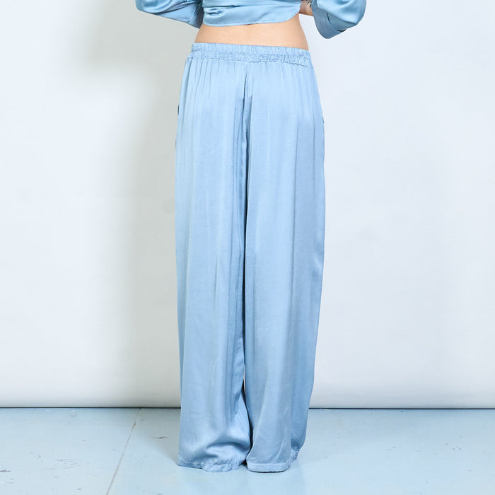 Soft drape minimalist relaxed drawstring trouser wholesale